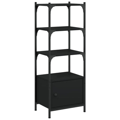 Libreria a 3 Ripiani Nera 41x30x109,5 cm in Legno Multistrato