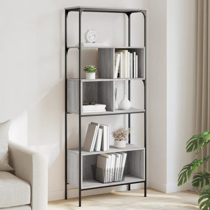 Libreria 5Ripiani Grigio Sonoma 76x33x188,5cm Legno Multistrato