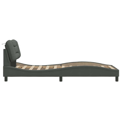 Giroletto senza Materasso Hvar Grigio Scuro 80x200 cm Tessuto