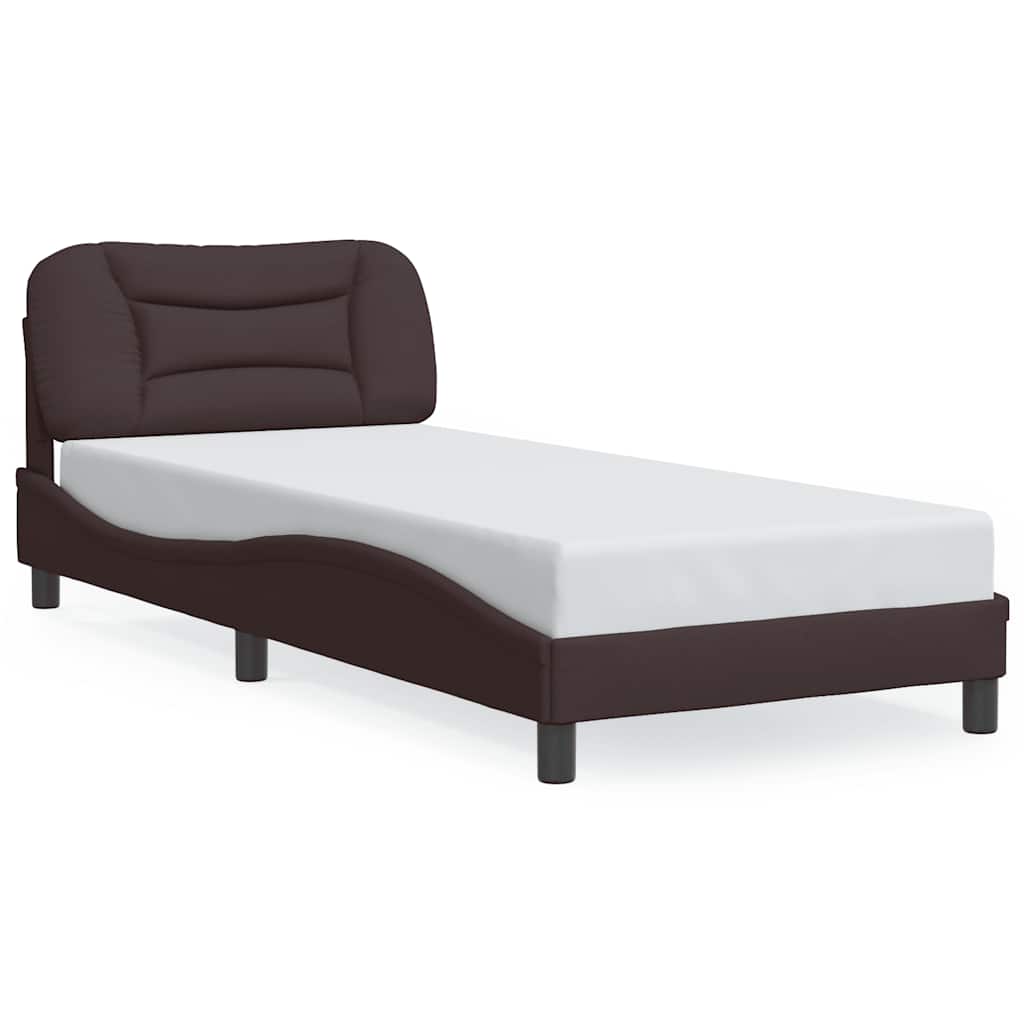 Giroletto senza Materasso Hvar Marrone Scuro 80x200 cm Tessuto