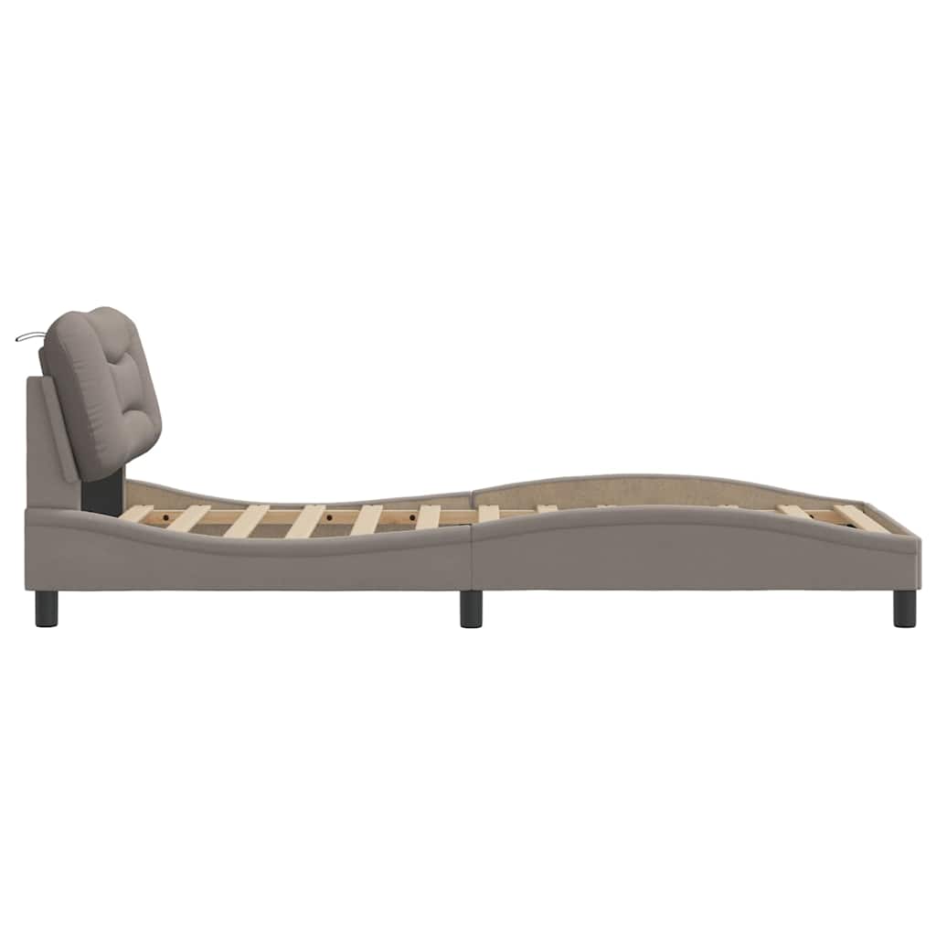 Giroletto senza Materasso Hvar Tortora 80x200 cm Tessuto
