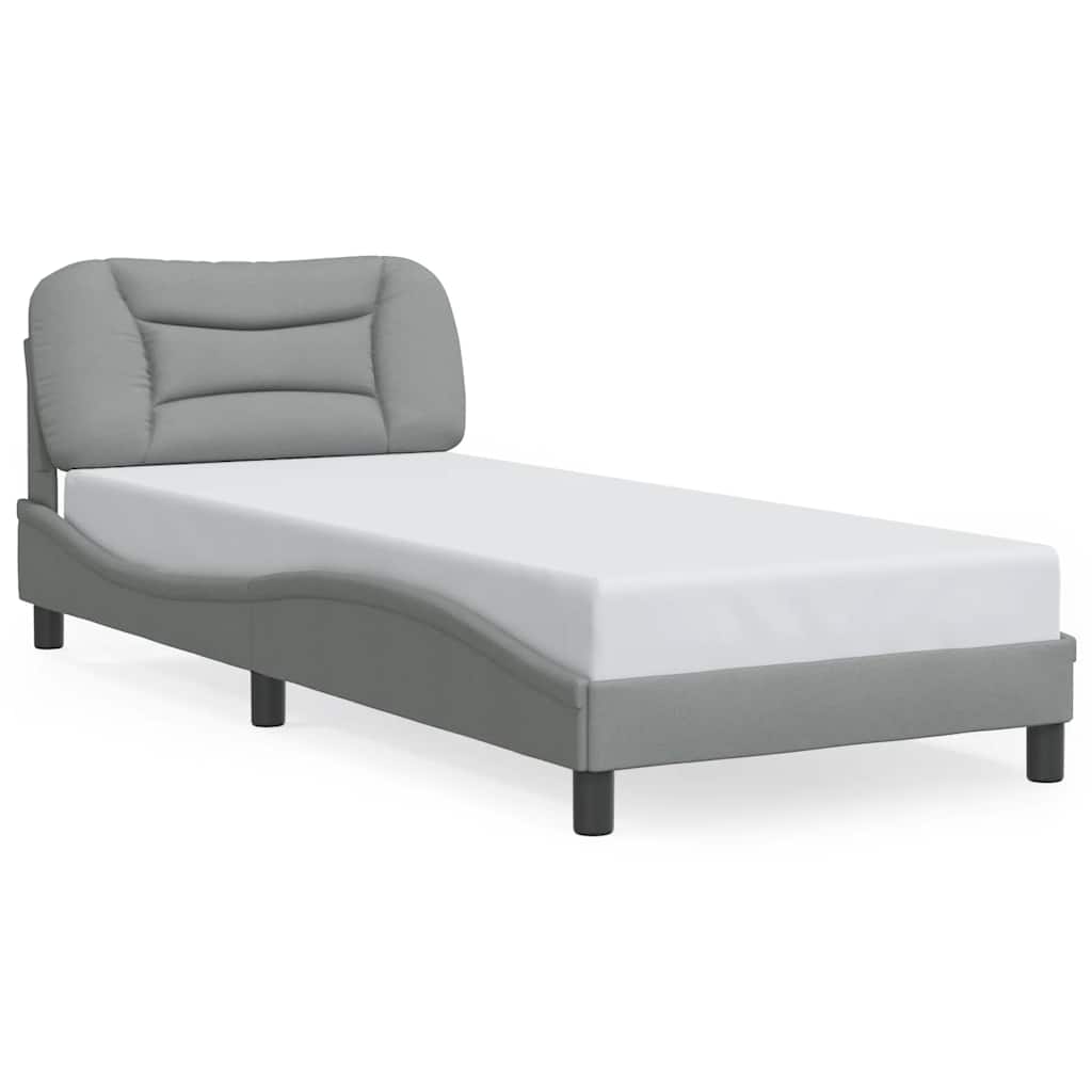 Giroletto senza Materasso Hvar Grigio Chiaro 90x190 cm Tessuto