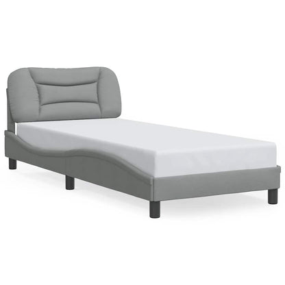 Giroletto senza Materasso Hvar Grigio Chiaro 90x190 cm Tessuto