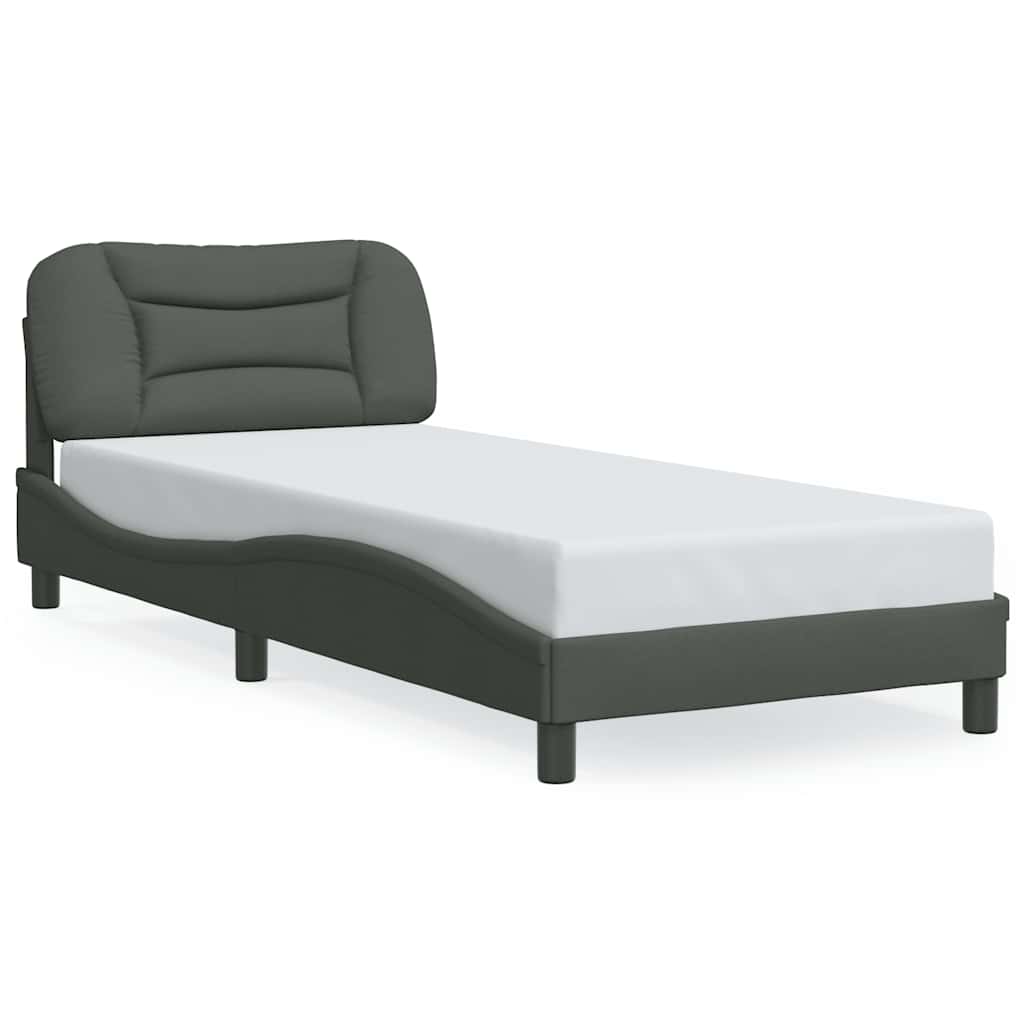 Giroletto senza Materasso Hvar Grigio Scuro 90x190 cm Tessuto