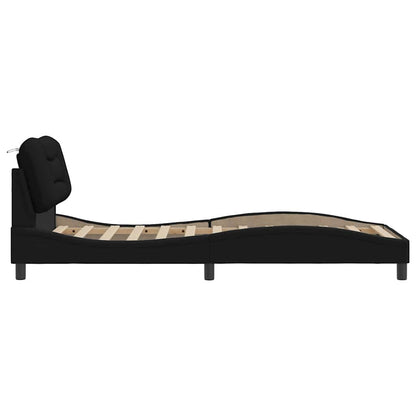 Giroletto senza Materasso Hvar Nero 90x190 cm in Tessuto