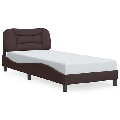 Giroletto senza Materasso Hvar Marrone Scuro 90x190 cm Tessuto