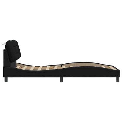 Giroletto senza Materasso Hvar Nero 90x200 cm in Tessuto