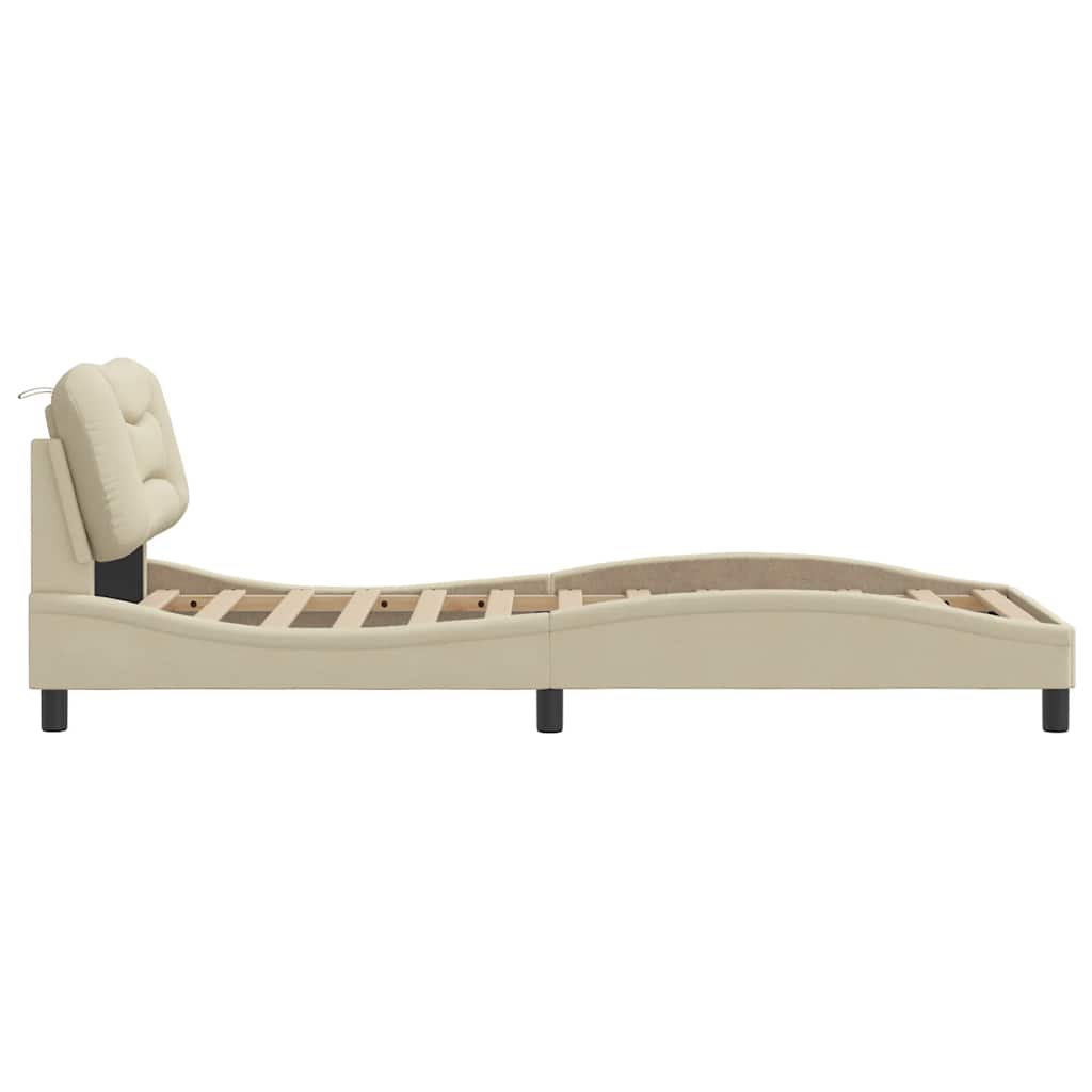 Giroletto senza Materasso Hvar Crema 90x200 cm in Tessuto