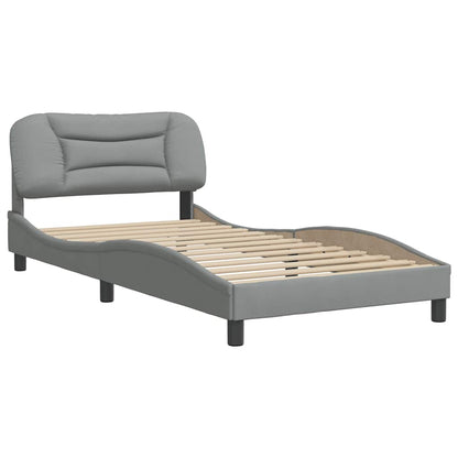 Giroletto senza Materasso Hvar Grigio Chiaro 100x200 cm Tessuto