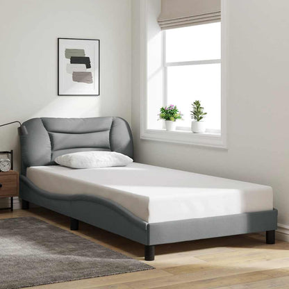 Giroletto senza Materasso Hvar Grigio Chiaro 100x200 cm Tessuto