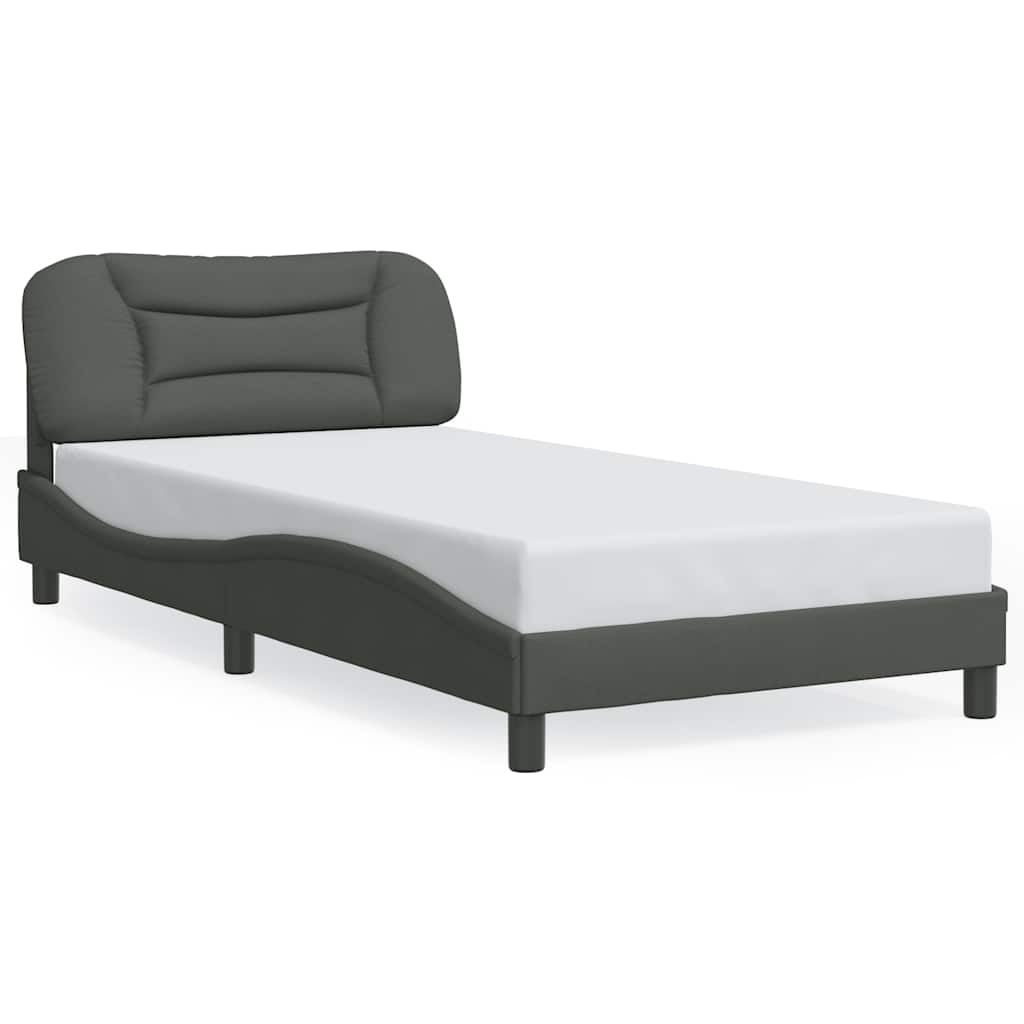 Giroletto senza Materasso Hvar Grigio Scuro 100x200 cm Tessuto