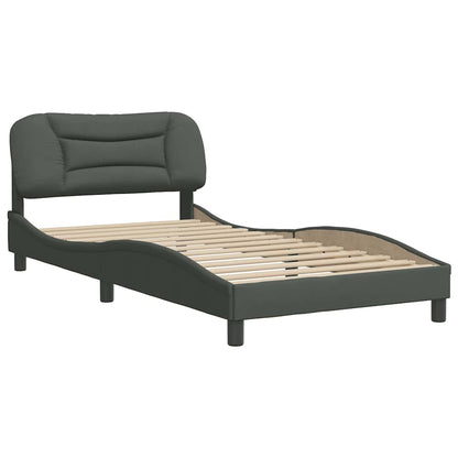 Giroletto senza Materasso Hvar Grigio Scuro 100x200 cm Tessuto