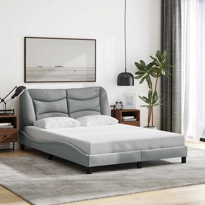 Giroletto senza Materasso Hvar Grigio Chiaro 140x190 cm Tessuto