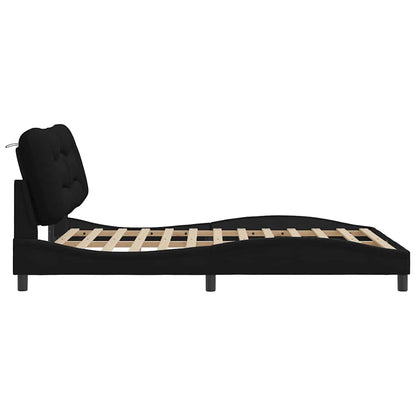 Giroletto senza Materasso Hvar Nero 140x190 cm in Tessuto