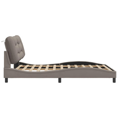Giroletto senza Materasso Hvar Tortora 140x190 cm in Tessuto