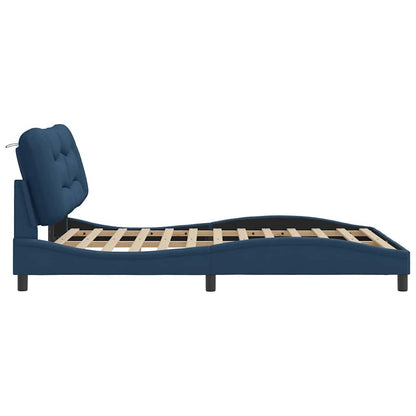 Giroletto senza Materasso Hvar Blu 140x190 cm in Tessuto