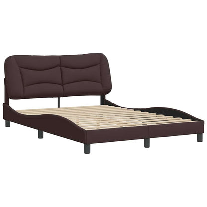 Giroletto senza Materasso Hvar Marrone Scuro 140x200 cm Tessuto
