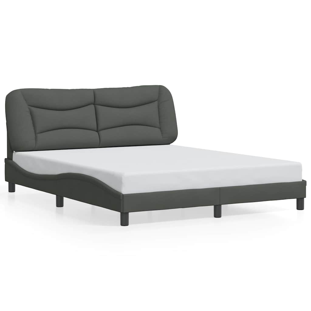 Giroletto senza Materasso Hvar Grigio Scuro 160x200 cm Tessuto