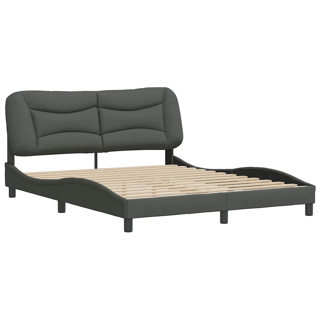 Giroletto senza Materasso Hvar Grigio Scuro 160x200 cm Tessuto