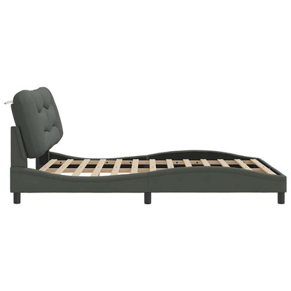Giroletto senza Materasso Hvar Grigio Scuro 160x200 cm Tessuto