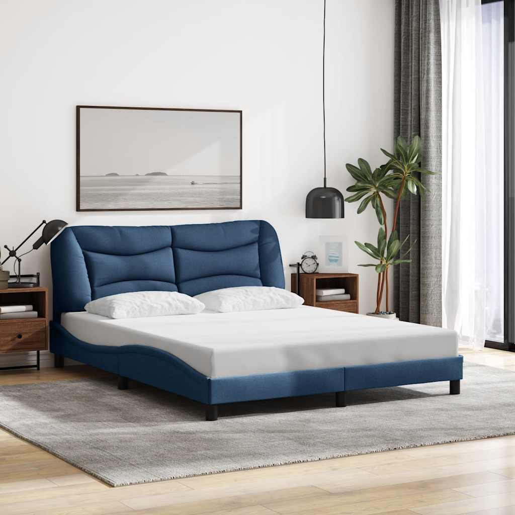Giroletto senza Materasso Hvar Blu 160x200 cm in Tessuto