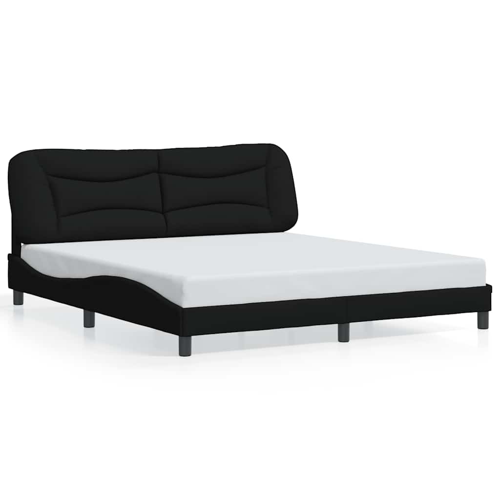 Giroletto senza Materasso Hvar Nero 180x200 cm in Tessuto