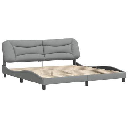 Giroletto senza Materasso Hvar Grigio Chiaro 200x200 cm Tessuto