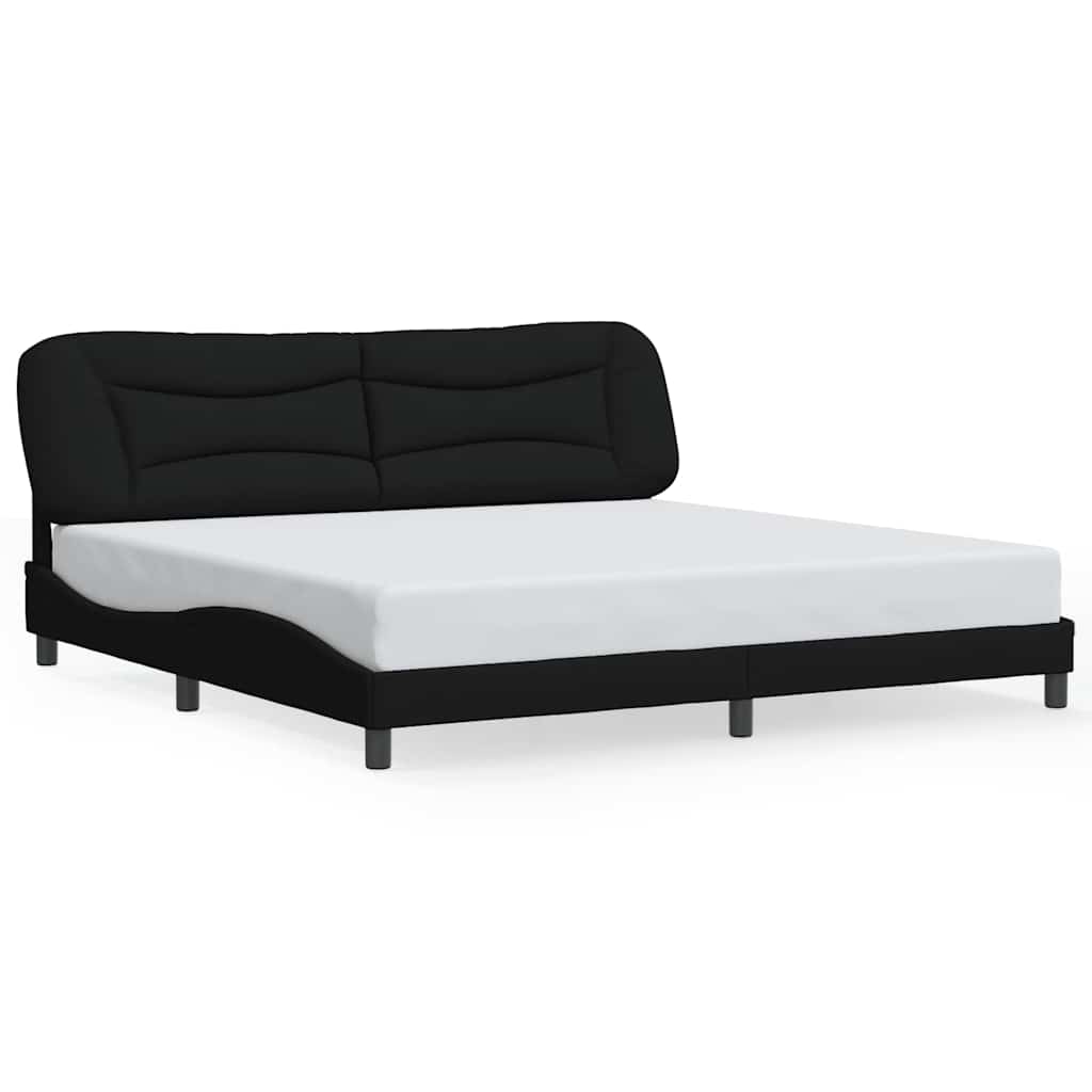 Giroletto senza Materasso Hvar Nero 200x200 cm in Tessuto