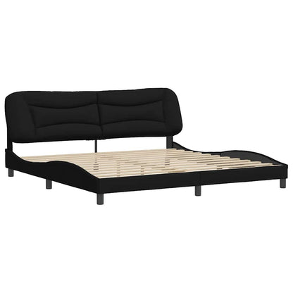 Giroletto senza Materasso Hvar Nero 200x200 cm in Tessuto