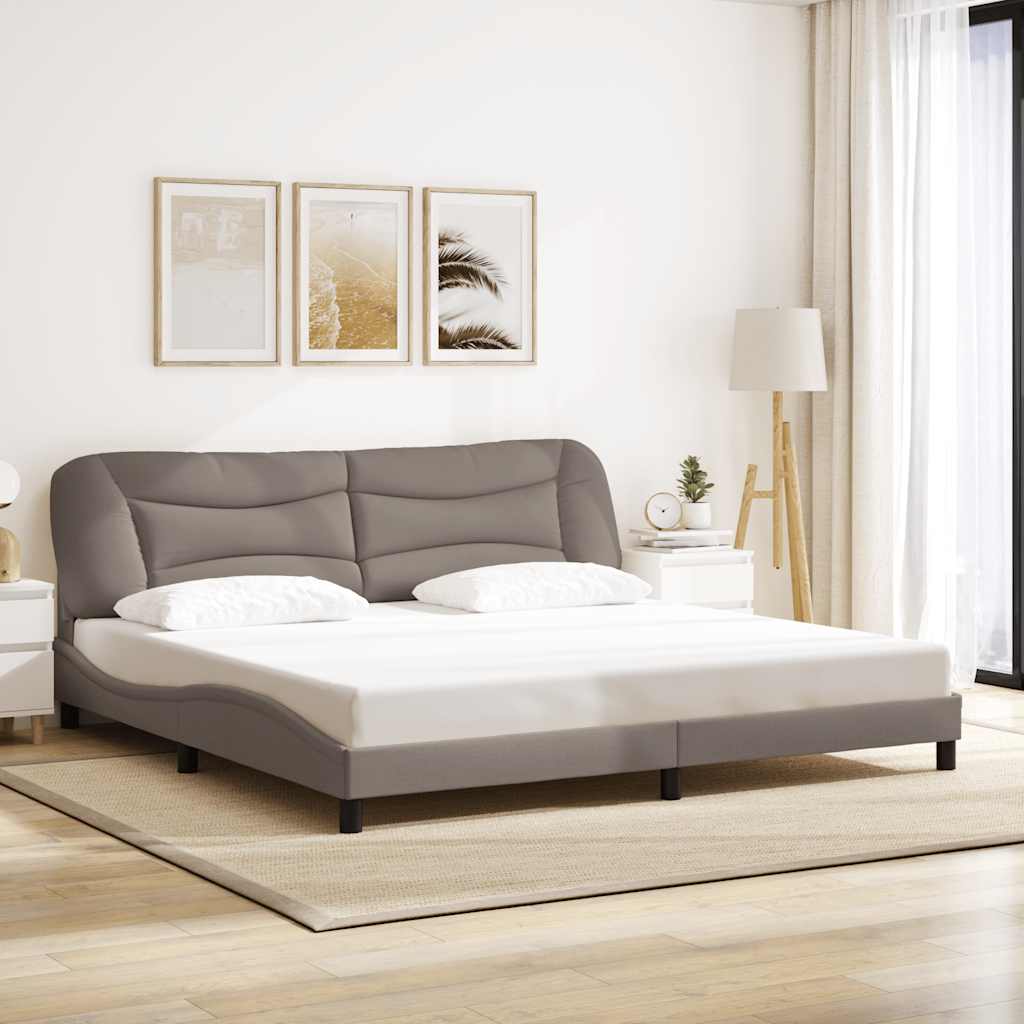 Giroletto senza Materasso Hvar Tortora 200x200 cm in Tessuto