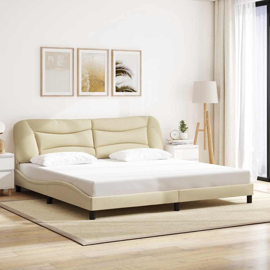 Giroletto senza Materasso Hvar Crema 200x200 cm in Tessuto