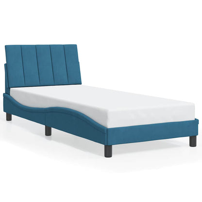 Giroletto senza Materasso Hanko Blu 80x200 cm in Velluto