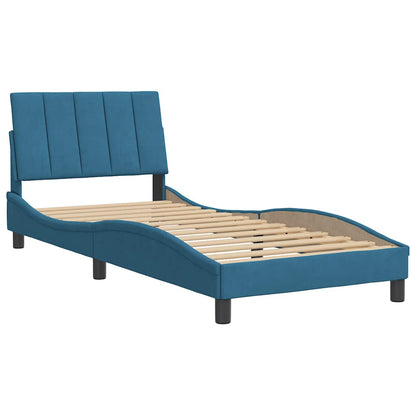 Giroletto senza Materasso Hanko Blu 80x200 cm in Velluto