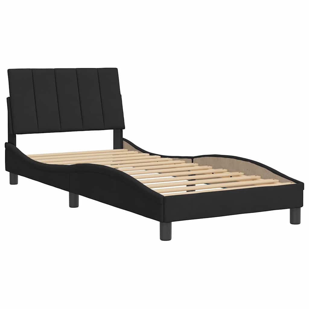 Giroletto senza Materasso Hanko Nero 90x190 cm in Velluto