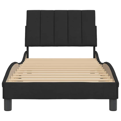 Giroletto senza Materasso Hanko Nero 90x190 cm in Velluto
