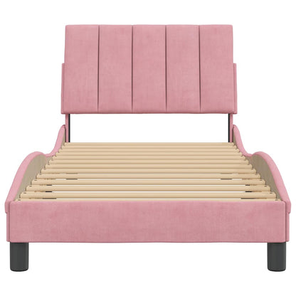 Giroletto senza Materasso Hanko Rosa 90x190 cm in Velluto
