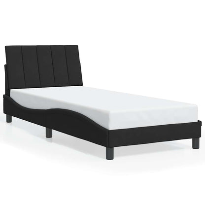 Giroletto senza Materasso Hanko Nero 90x200 cm in Velluto