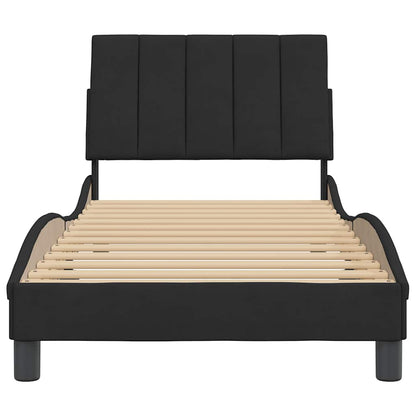Giroletto senza Materasso Hanko Nero 90x200 cm in Velluto