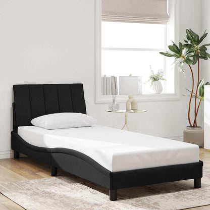 Giroletto senza Materasso Hanko Nero 90x200 cm in Velluto