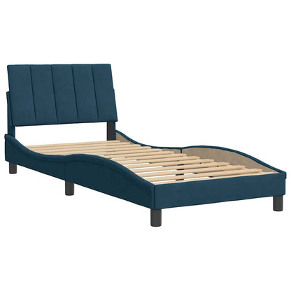 Giroletto senza Materasso Hanko Blu 90x200 cm in Velluto