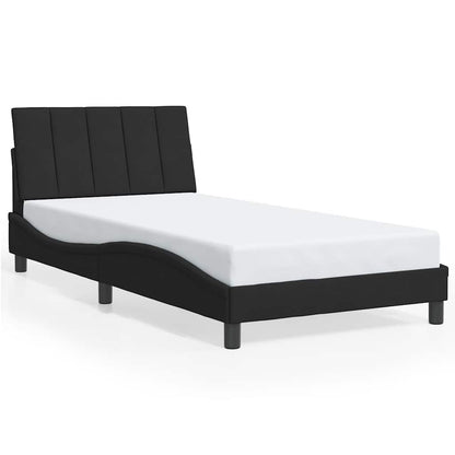 Giroletto senza Materasso Hanko Nero 100x200 cm in Velluto