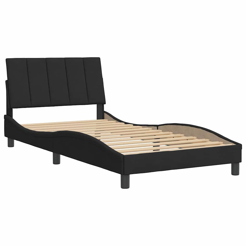 Giroletto senza Materasso Hanko Nero 100x200 cm in Velluto