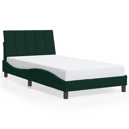 Giroletto senza Materasso Hanko Verde Scuro 100x200 cm in Velluto