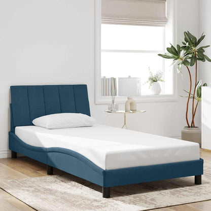 Giroletto senza Materasso Hanko Blu 100x200 cm in Velluto