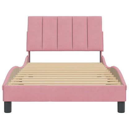 Giroletto senza Materasso Hanko Rosa 100x200 cm in Velluto