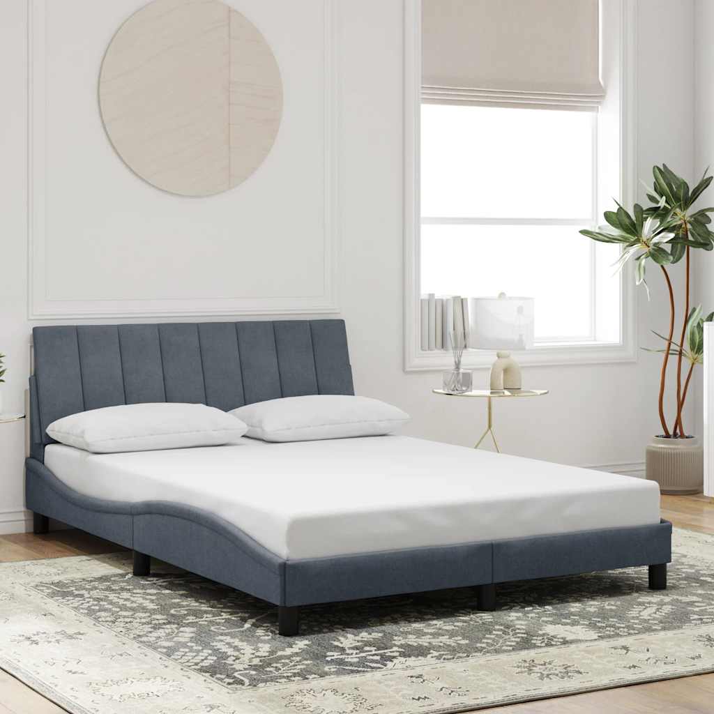 Giroletto senza Materasso Hanko Grigio Scuro 120x200 cm Velluto