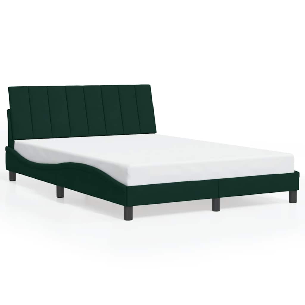 Giroletto senza Materasso Hanko Verde Scuro 120x200 cm in Velluto