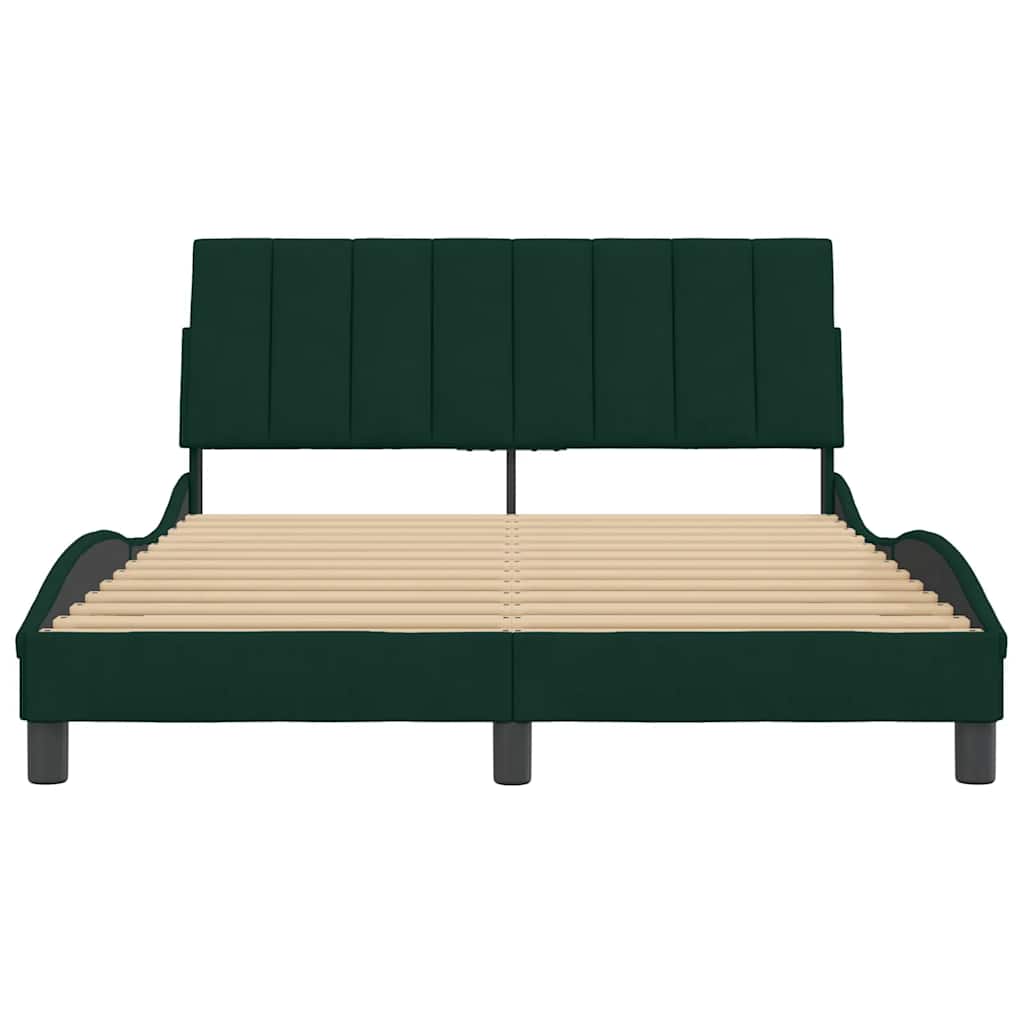 Giroletto senza Materasso Hanko Verde Scuro 120x200 cm in Velluto