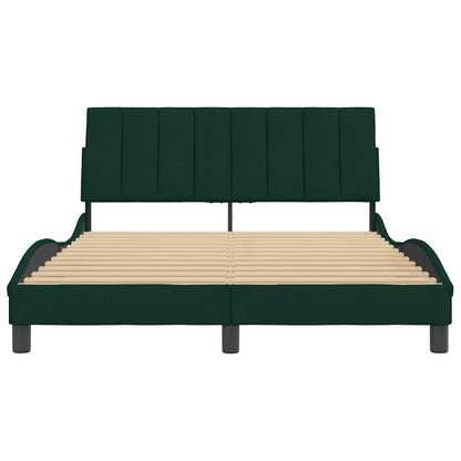 Giroletto senza Materasso Hanko Verde Scuro 120x200 cm in Velluto