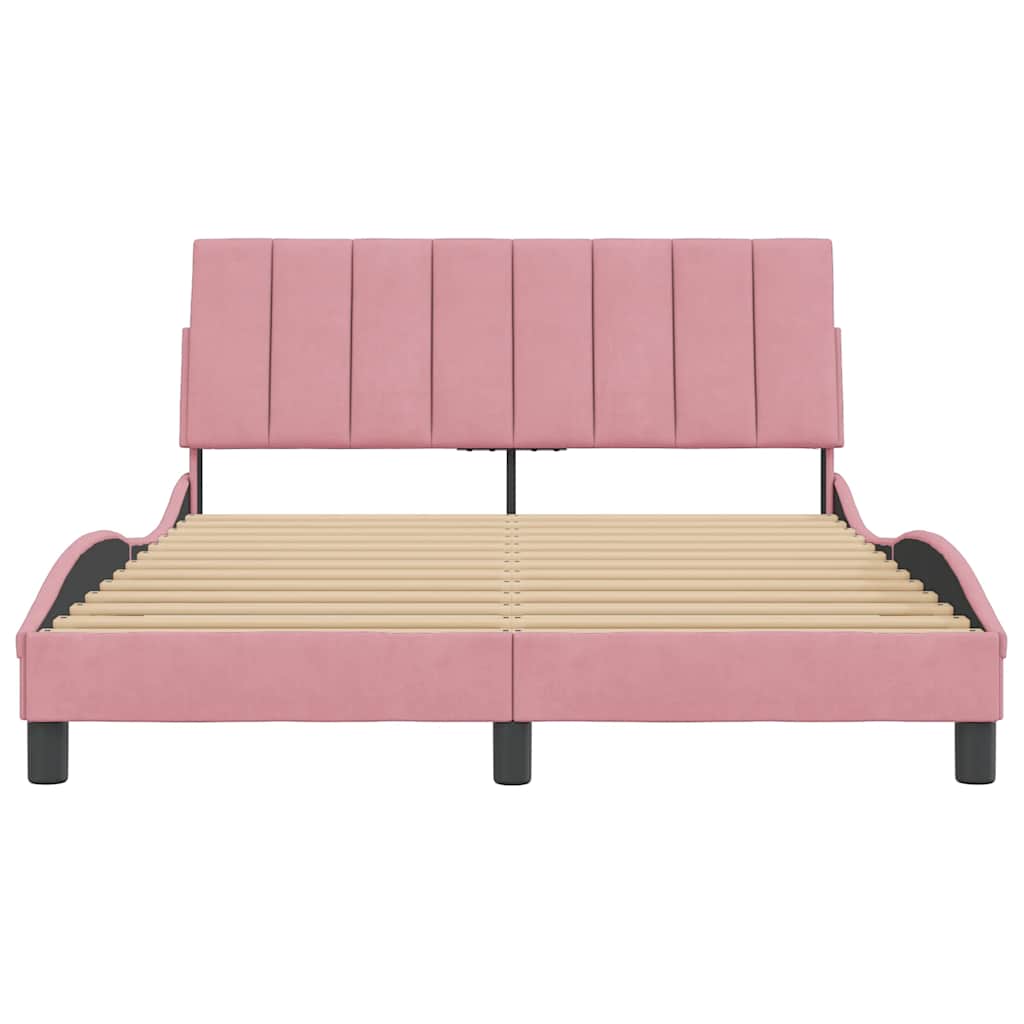 Giroletto senza Materasso Hanko Rosa 120x200 cm in Velluto